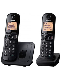 Panasonic KX-TGC212 Téléphone DECT Identification de l'appelant Noir